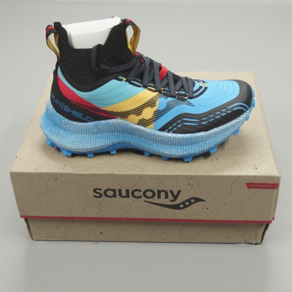 Saucony Endorphin Trail Mid Runshield Shoes Womens Size 5.5 S10646-1 Arctic Bleu